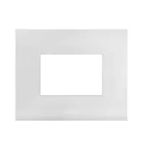 Placca in metallo Bianco Opaco Smart44 3 moduli AVE 44PSM3BO