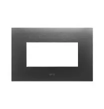 Placca in metallo Antracite spazzolato Smart44 4 moduli AVE 44PSM4AA
