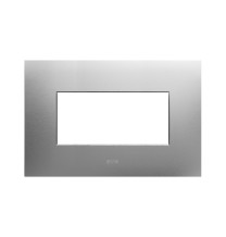Placca in metallo acciaio spazzolato 4 moduli AVE Smart44 44PSM4AS