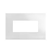 Placca in metallo bianco 4 moduli AVE Smart44 44PSM4B