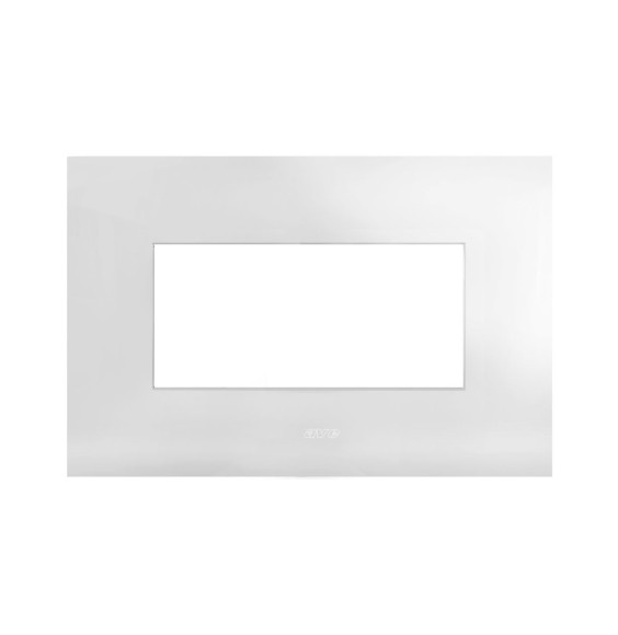 Placca in metallo bianco 4 moduli AVE Smart44 44PSM4B