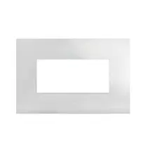 Placca in metallo Bianco Opaco Smart44 4 moduli AVE 44PSM4BO