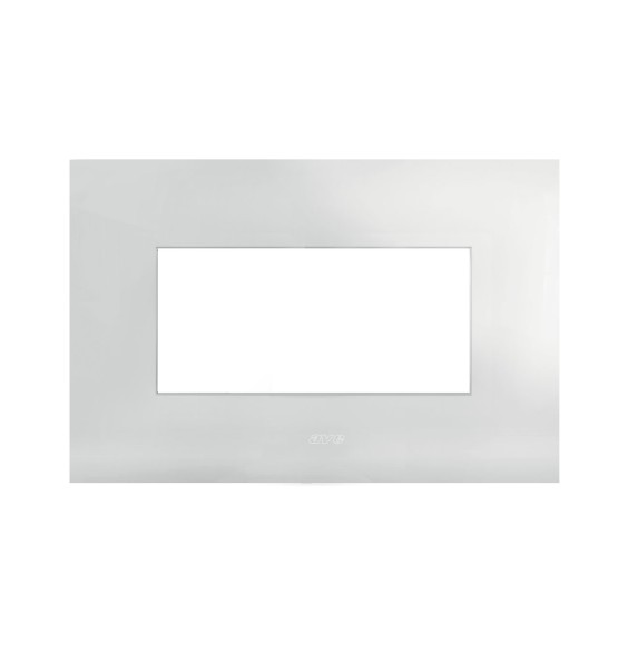 Placca in metallo Bianco Opaco Smart44 4 moduli AVE 44PSM4BO