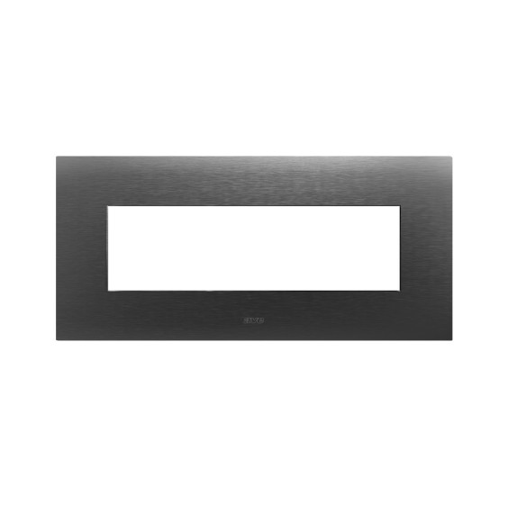Placca in metallo antracite spazzolato Smart44 7 moduli AVE 44PSM7AA