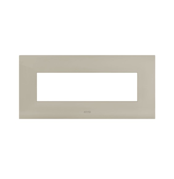 Placca in metallo Tortora 7 moduli AVE 44PSM7TO