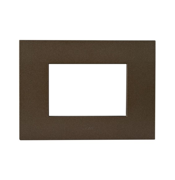 Placca Bronzo in tecnopolimero Smart44 3 moduli AVE 44PSME3BRZ