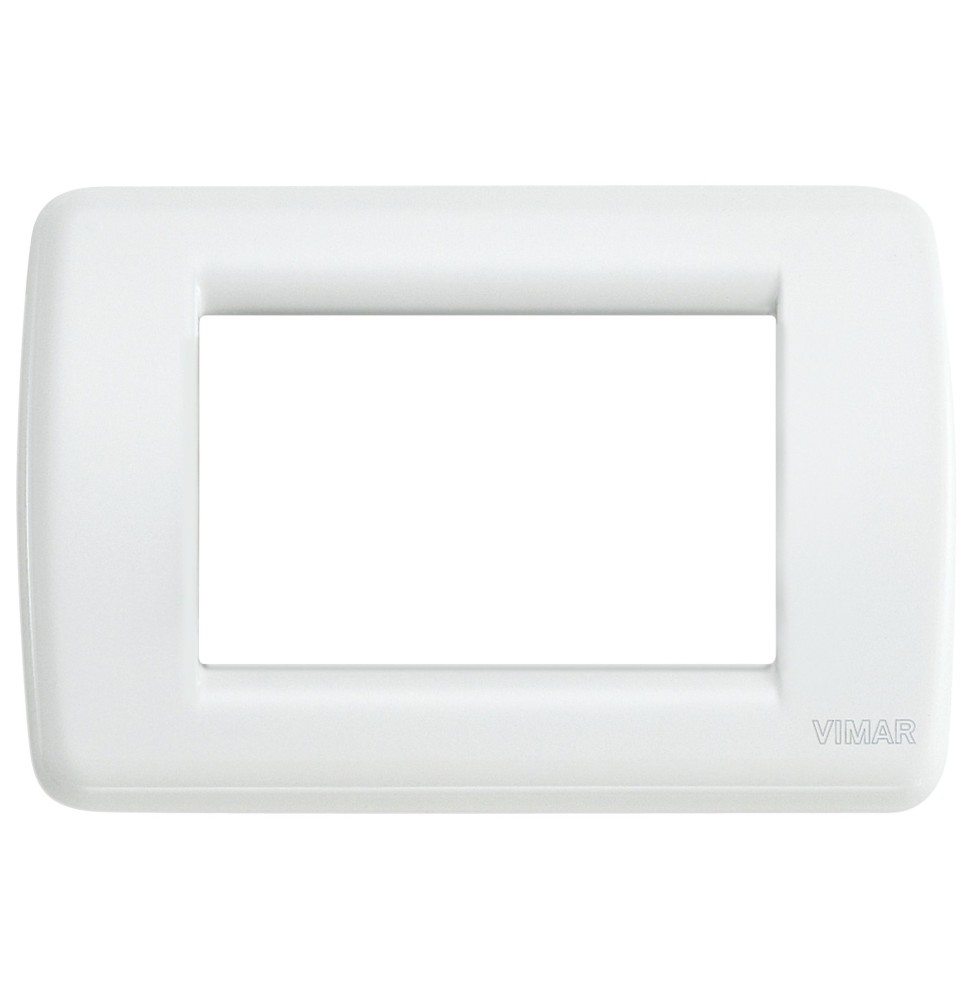 Placca Vimar Idea Rondo' 3 Moduli in Metallo Bianco 16753.01