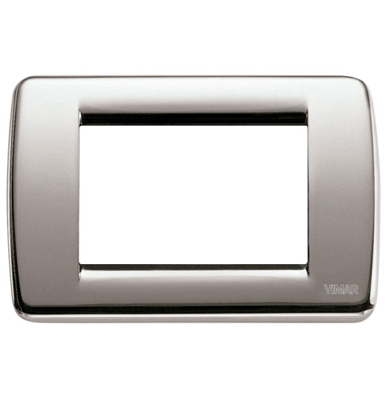 Placca 3 Moduli nichel spazzolato Vimar Idea Rondo' 16753.34