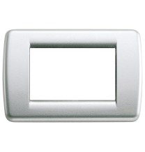Placca Vimar Idea Rondo' 3 Moduli in Argento metallizzato 16753.21