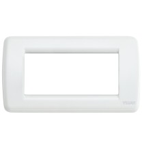 Placca Vimar Idea Rondo' 4 Moduli Bianco in Metallo 16754.01