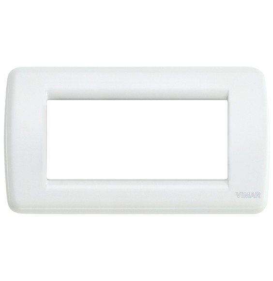 Placca Vimar Idea Rondo' 4 Moduli Bianco in Metallo 16754.01