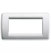 Placca Vimar Idea Rondo' 4 Moduli in Argento Metallizzato 16754.21