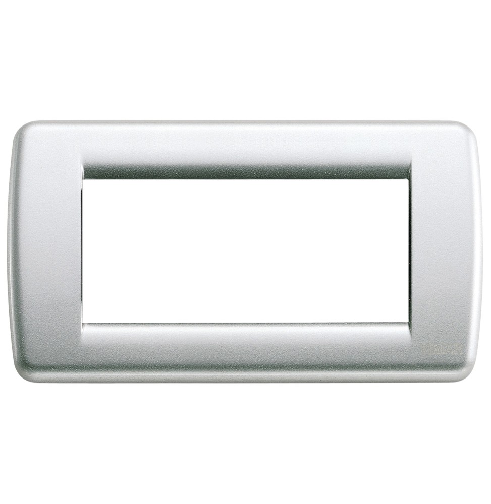 Placca Vimar Idea Rondo' 4 Moduli in Argento Metallizzato 16754.21