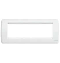 Placca Vimar Idea Rondo' 6 Moduli in Metallo Bianco 16756.01