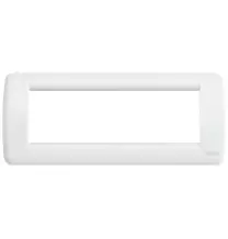 Placca Vimar Idea Rondo' 6 Moduli in Metallo Bianco 16756.01
