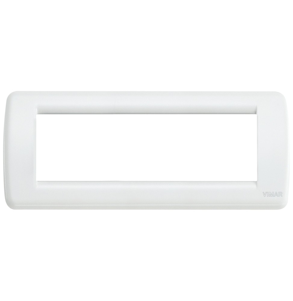Placca Vimar Idea Rondo' 6 Moduli in Metallo Bianco 16756.01