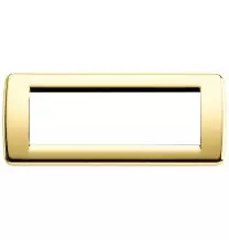 Placca Vimar Idea Rondo' 6 Moduli in Oro Lucido Metallo