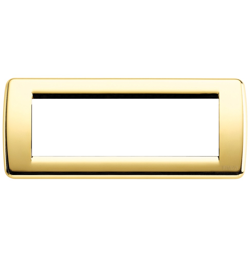 Placca Vimar Idea Rondo' 6 Moduli in Oro Lucido Metallo