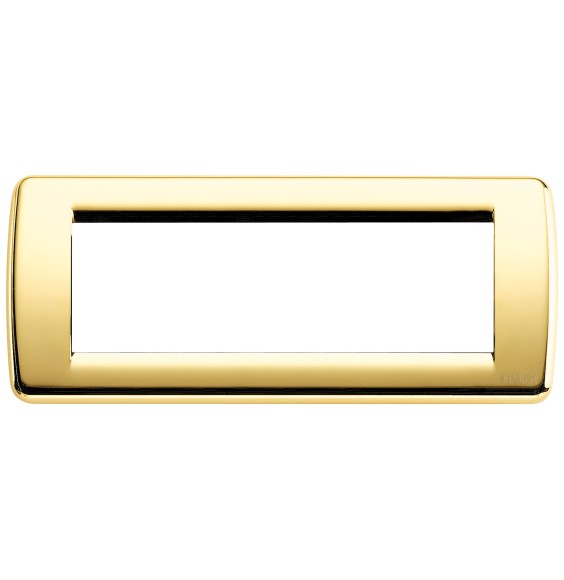 Placca Vimar Idea Rondo' 6 Moduli in Oro Lucido Metallo