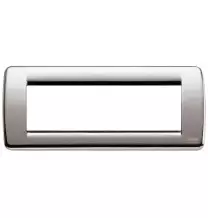 Placca Vimar Idea Rondo' 6 Moduli Nichel Spazzolato 16756.34
