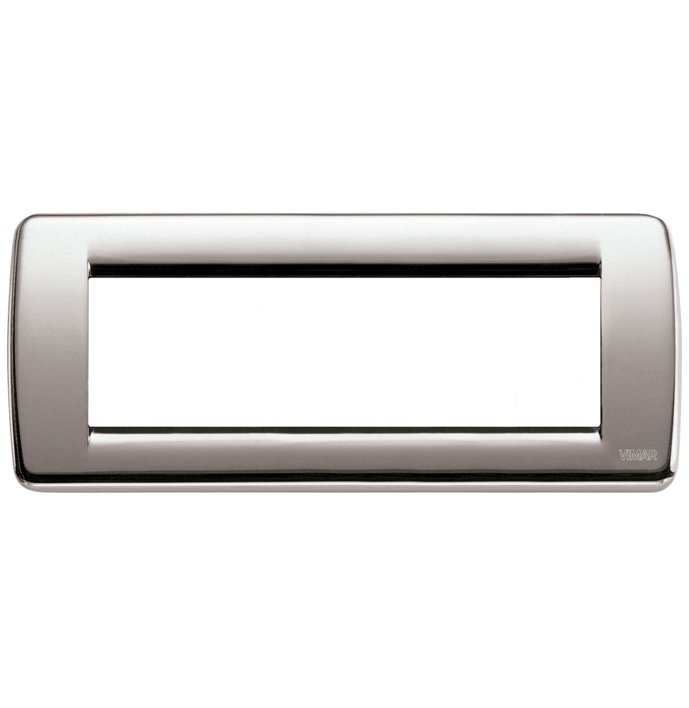 Placca Vimar Idea Rondo' 6 Moduli Nichel Spazzolato 16756.34