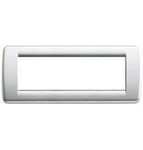 Placca Vimar Idea Rondo' 6 Moduli in Argento Metallizzato 16756.21