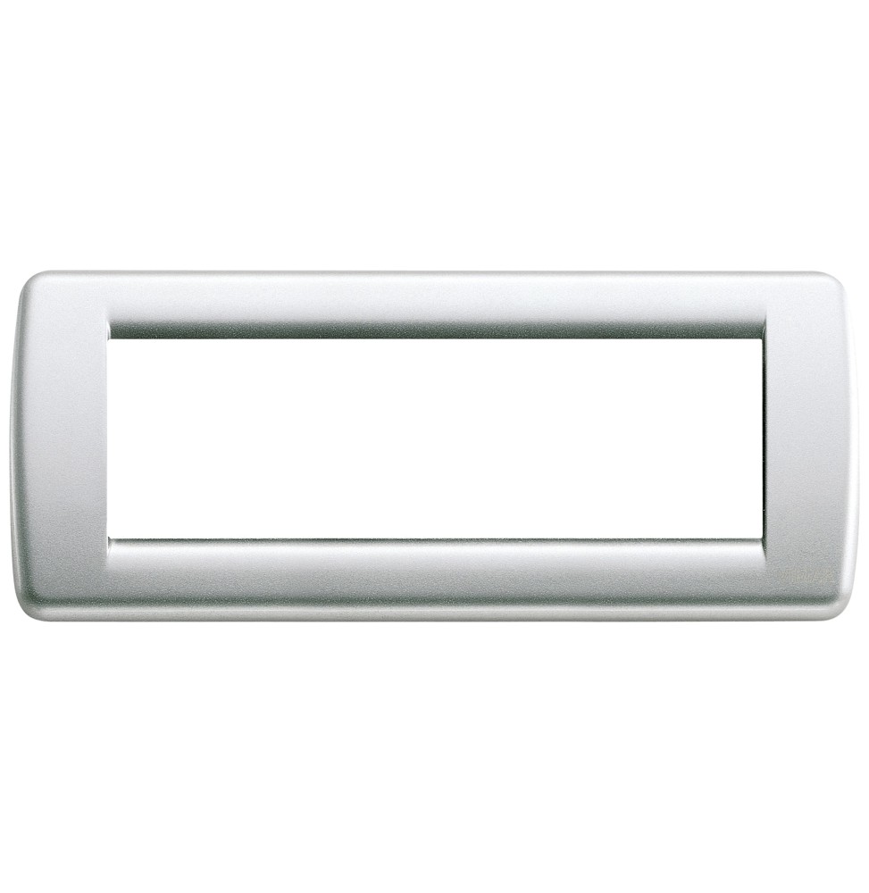 Placca Vimar Idea Rondo' 6 Moduli in Argento Metallizzato 16756.21