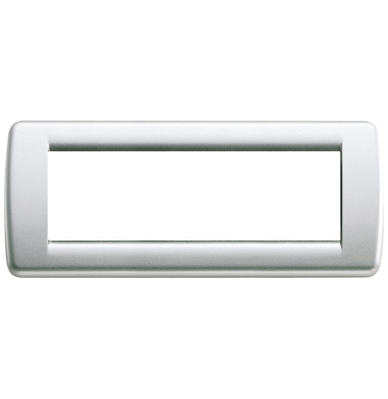 Placca Vimar Idea Rondo' 6 Moduli in Argento Metallizzato 16756.21