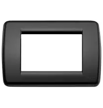Placca 3 Moduli nera in tecnopolimero Vimar Idea Rondo' 16763.16