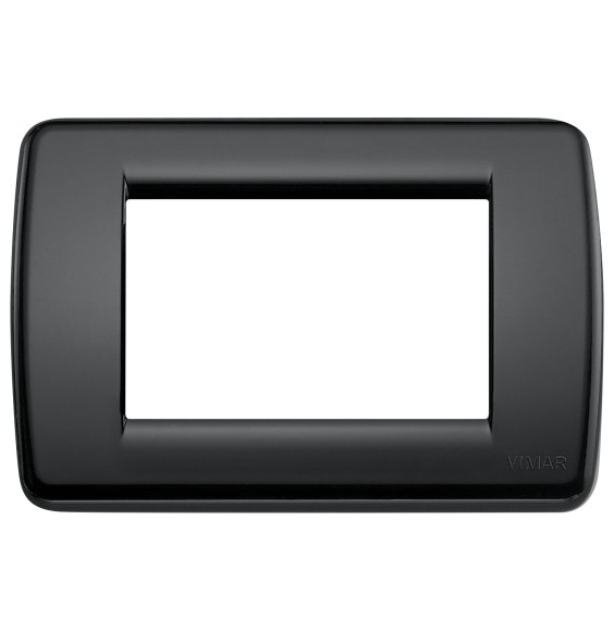 Placca 3 Moduli nera in tecnopolimero Vimar Idea Rondo' 16763.16