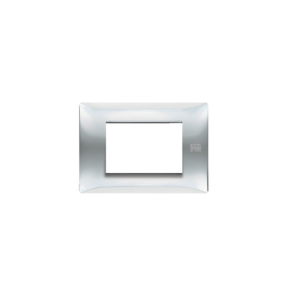 Placca Flexa in Tecnopolimero Inox Lucido 3 Moduli Urmet 11803.IL