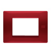Placca Flexa in Tecnopolimero Rossa 3 Moduli Urmet 11803.RS