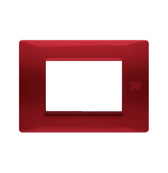Placca Flexa in Tecnopolimero Rossa 3 Moduli Urmet 11803.RS