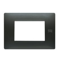 Placca Flexa in Tecnopolimero Acciaio Scuro 3 Moduli Urmet 11803.AC