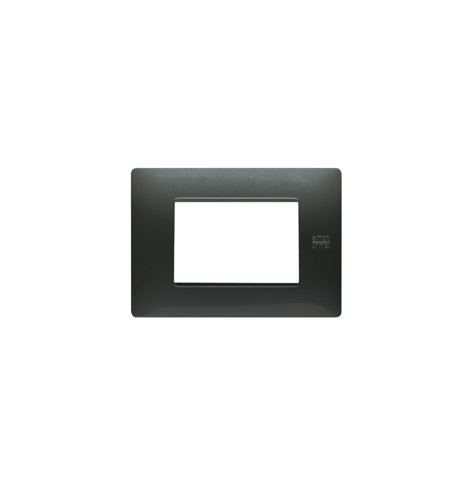 Placca Flexa in Tecnopolimero Acciaio Scuro 3 Moduli Urmet 11803.AC
