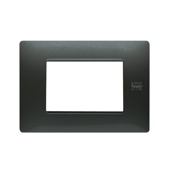 Placca Flexa in Tecnopolimero Acciaio Scuro 3 Moduli Urmet 11803.AC