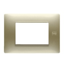 Placca Flexa in Tecnopolimero Oro Satinato 3 Moduli Urmet 11803.OS