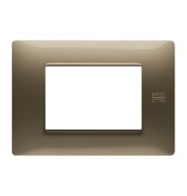 Placca Flexa in Tecnopolimero Bronzo 3 Moduli Urmet 11803.BR