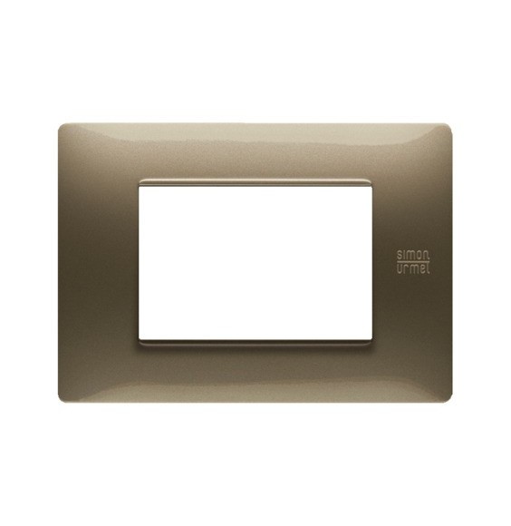 Placca Flexa in Tecnopolimero Bronzo 3 Moduli Urmet 11803.BR