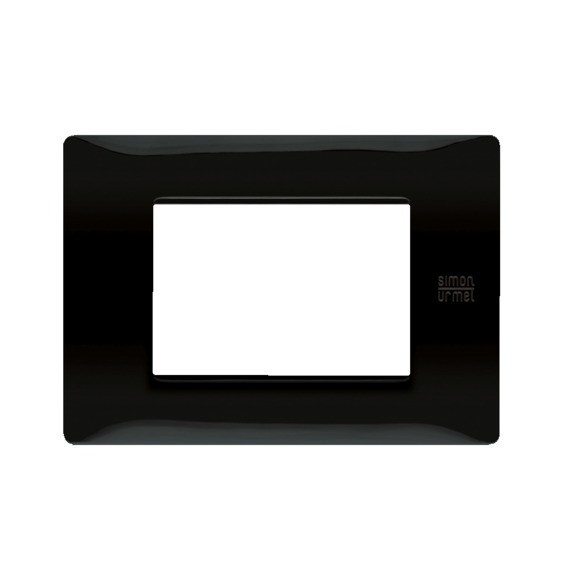 Placca Flexa Tecnopolimero Nero Assoluto 3 Moduli Urmet 11803.NA