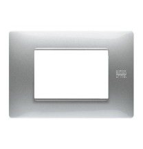 Placca Flexa in Tecnopolimero e Alluminio 3 Moduli Urmet 11803.AL