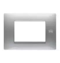 Placca Flexa in Tecnopolimero e Alluminio 3 Moduli Urmet 11803.AL