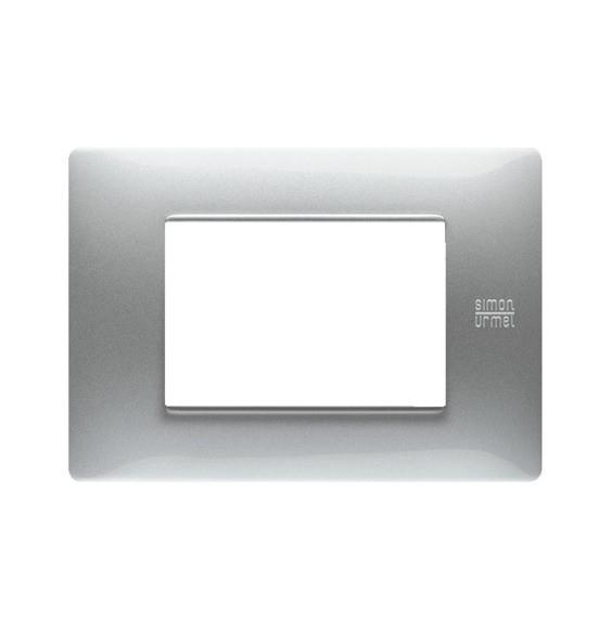 Placca Flexa in Tecnopolimero e Alluminio 3 Moduli Urmet 11803.AL