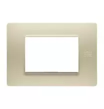 Placca Flexa in Tecnopolimero Avorio 3 Moduli Urmet 11803.AV