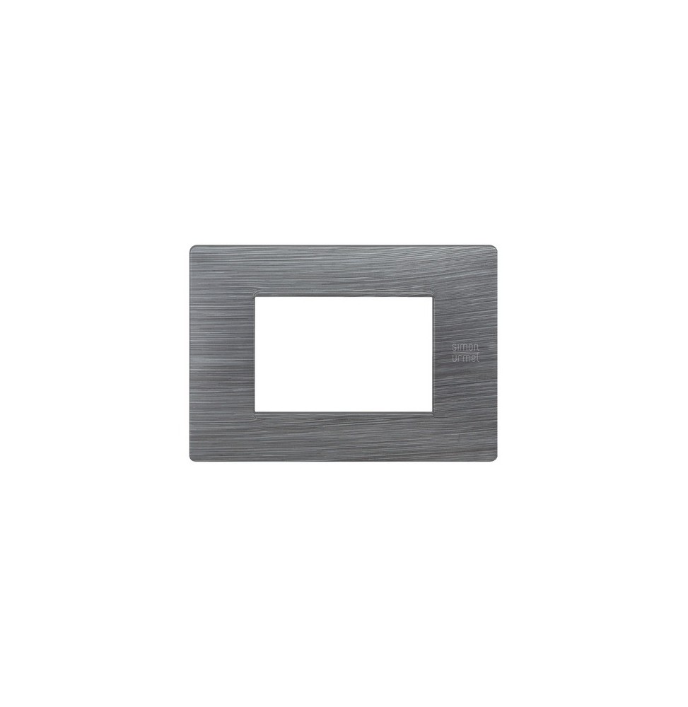 Placca Flexa in Tecnopolimero Alluminio Spazzolato 3 Moduli Urmet 11803.AS