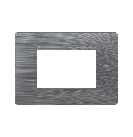 Placca Flexa in Tecnopolimero Alluminio Spazzolato 3 Moduli Urmet 11803.AS