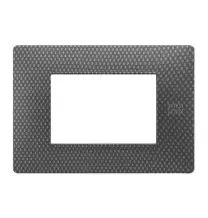 Placca Flexa in Tecnopolimero Karbon 3 Moduli Urmet 11803.KA