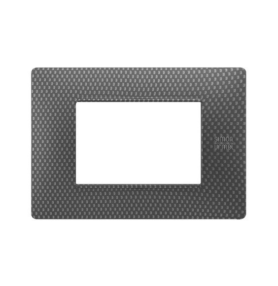 Placca Flexa in Tecnopolimero Karbon 3 Moduli Urmet 11803.KA