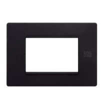 Placca Flexa in Tecnopolimero Nero Pastello 3 Moduli Urmet 11803.NP