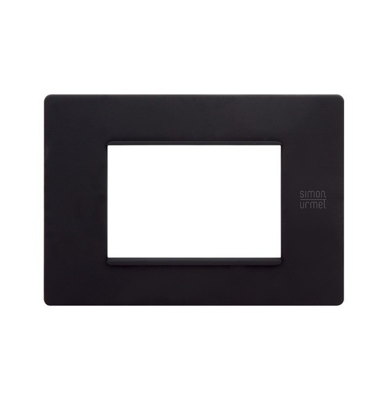 Placca Flexa in Tecnopolimero Nero Pastello 3 Moduli Urmet 11803.NP